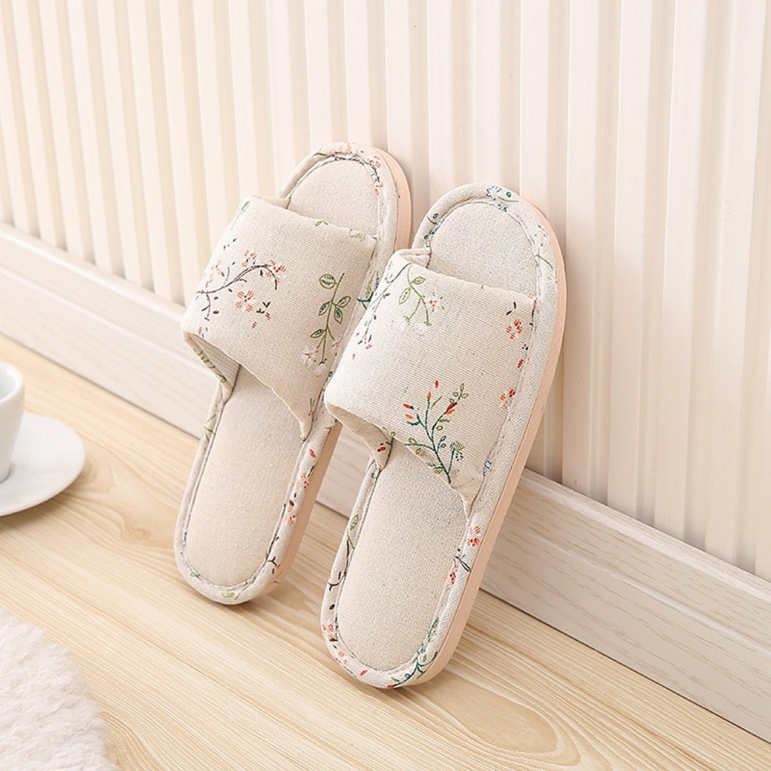 Japanese Linen Slippers Slides Unisex Summer Houes Linen | Etsy