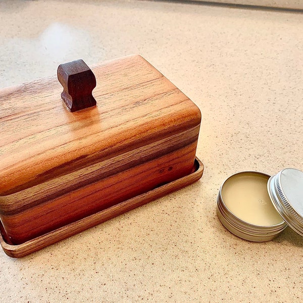 Oops Products! Double Teak Butter Dish / Butter Dish Sale