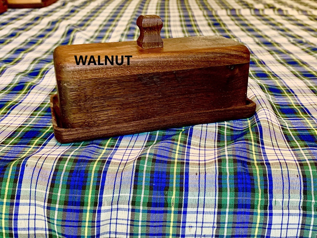 Walnut Butter Dish, Wooden Butter Dish, Handmade Butter Dish, Butter