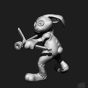 3D STL File - Plush Bunny Archer V2 - Tabletop Miniature