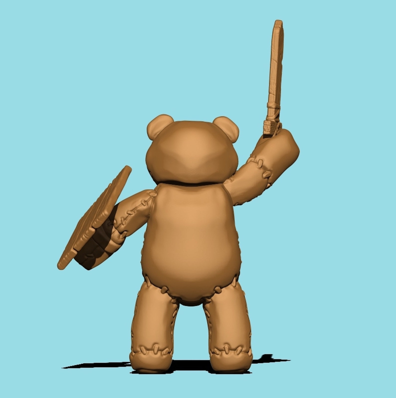 3D STL File Teddy Bear Protector Tabletop Miniature Etsy