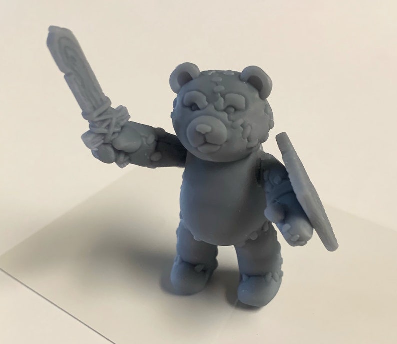 3D STL File Teddy Bear Protector Tabletop Miniature Etsy
