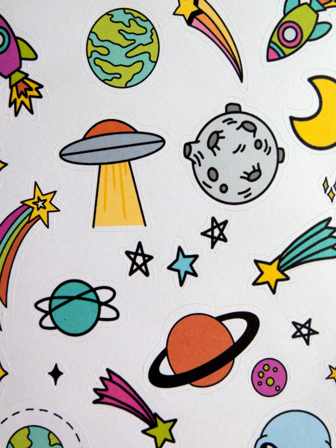 Space Sticker Sheet Etsy