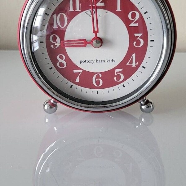 Pottery Barn Kids - Alarm Clock - Big Ben Retro Style - Red