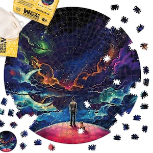 Wooden Galaxy Jigsaw, Astronomy Puzzle for Him, Family Time Gift Idea, Space Puzzle for Dad, Fathers Day Gift, Wood Cosmic Puzzle Gift