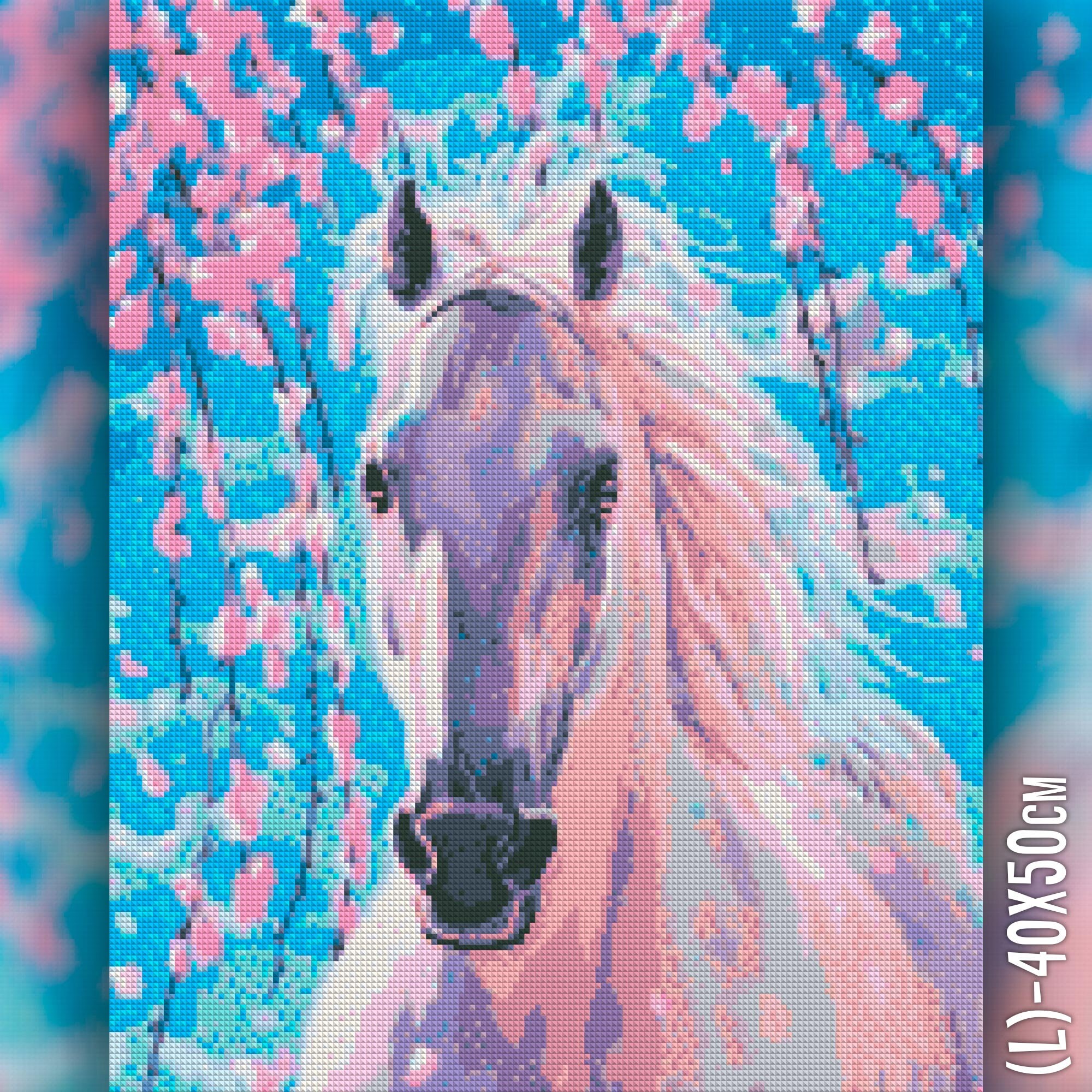 Diamond painting DIY Kit Full Drill/Square White horse Etsy