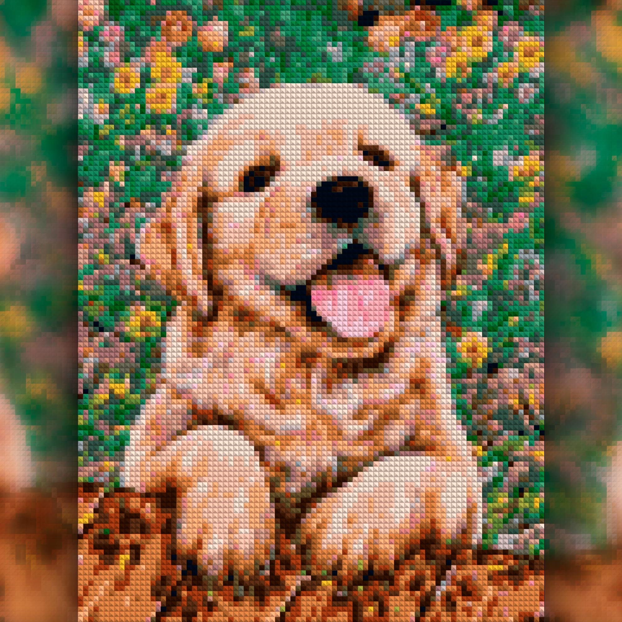 Diamond painting DIY Kit Full Drill/Square Puppy TWD20009 Etsy