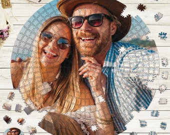 Puzzle photo en bois personnalisé, cadeau d'anniversaire personnalisé