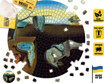 Houten puzzel surrealistische kunst, beroemde kunstcollectie