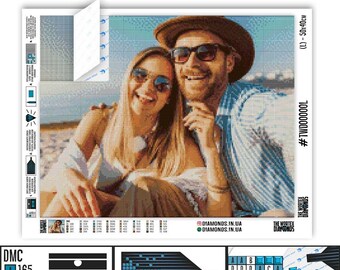 Custom Diamond Painting Kit – DIY 5D Mosaic, Personalized Photo