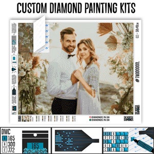 DIY Custom Photo 5D Diamond Painting for Adults Kit Full Drill/Square, Custom Portrait, Customized Diamond Art Home Decor Picture
