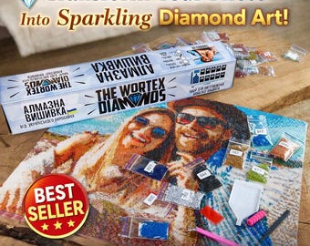 Aangepaste diamantschildering van je foto | Gepersonaliseerde 5D-mozaïekkunstkit