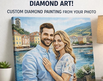 Aangepaste diamantschilderijkit van foto, gepersonaliseerd 5D-diamantkunstcanvas
