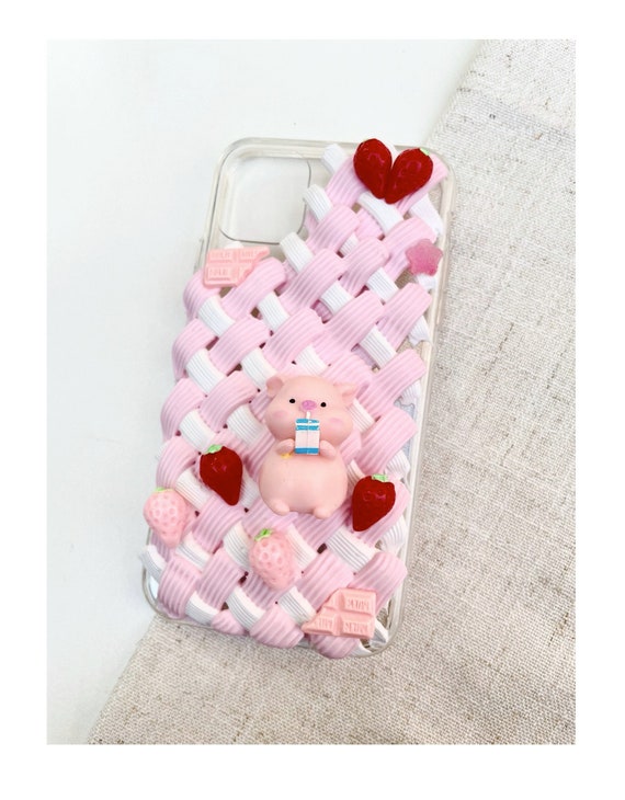 Decoden Creamy and Whipped Cream Phone Case With Strawberry iPhone 