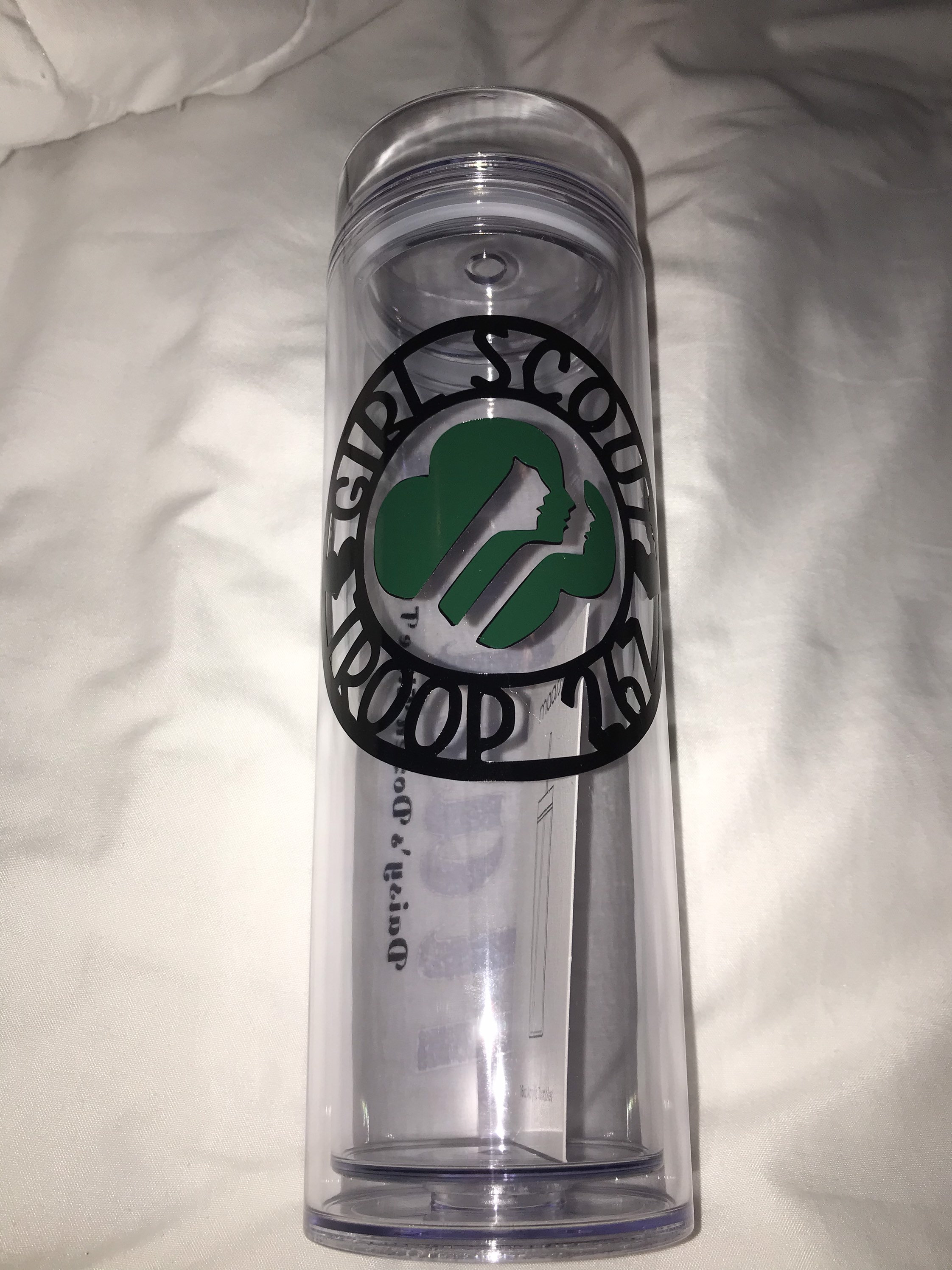 Personalized Girl Scout Water Bottle Tumbler Cup with straw Etsy