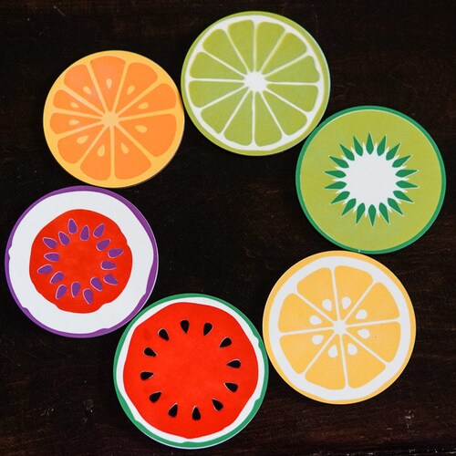 Fruit Coasters Etsy