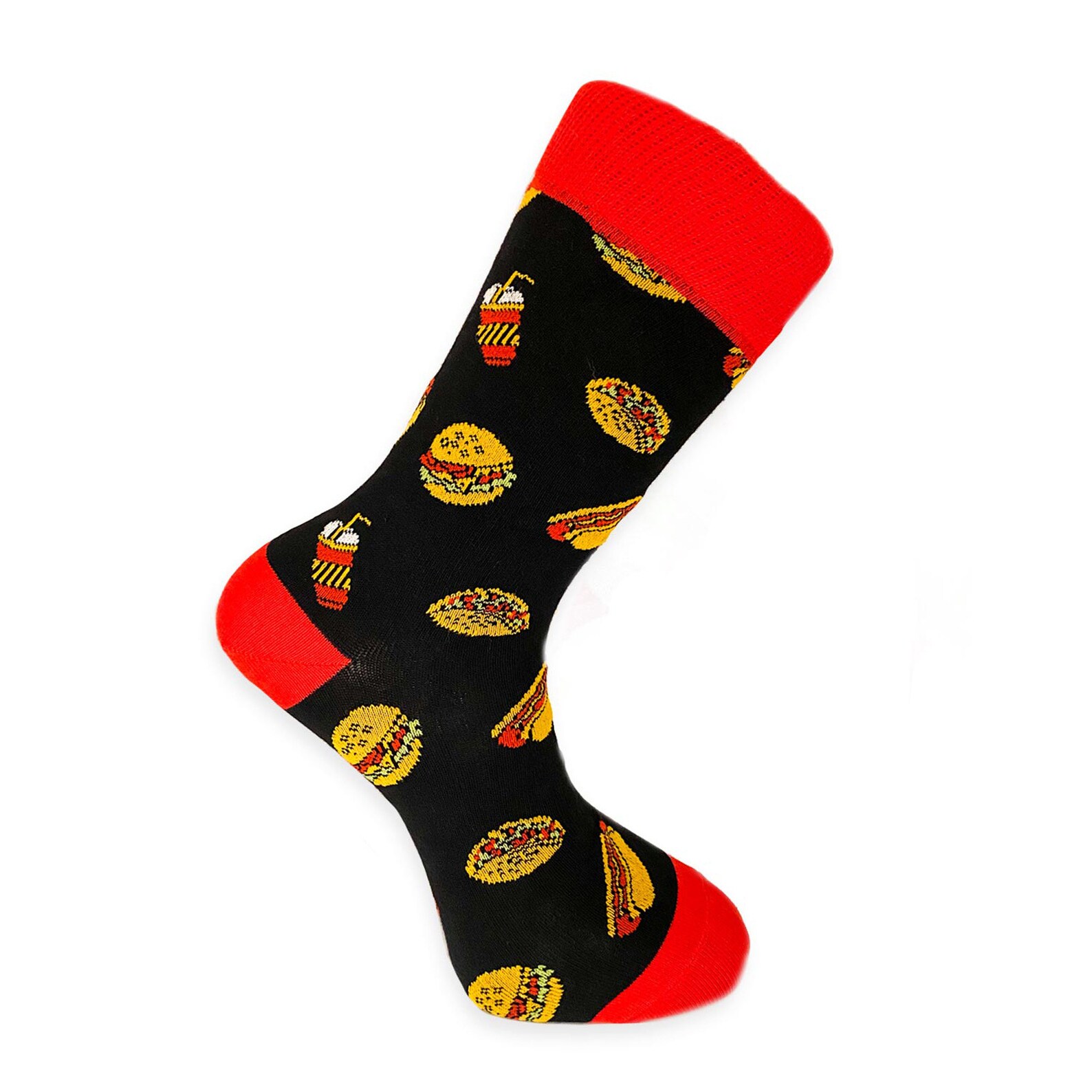 Fast Food Socks Mens Size 8 13 Comfortable & Stretchy Etsy