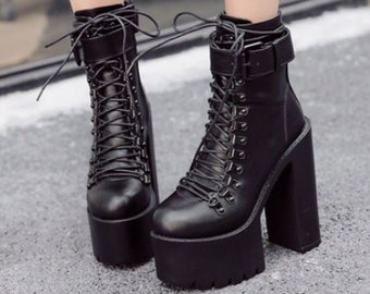 black platform shoes 90s