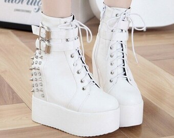 Platform Ankle Boots - Etsy