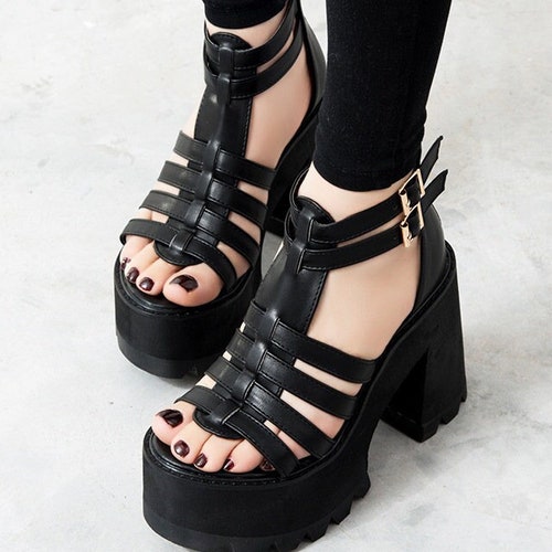 goth platform sandals