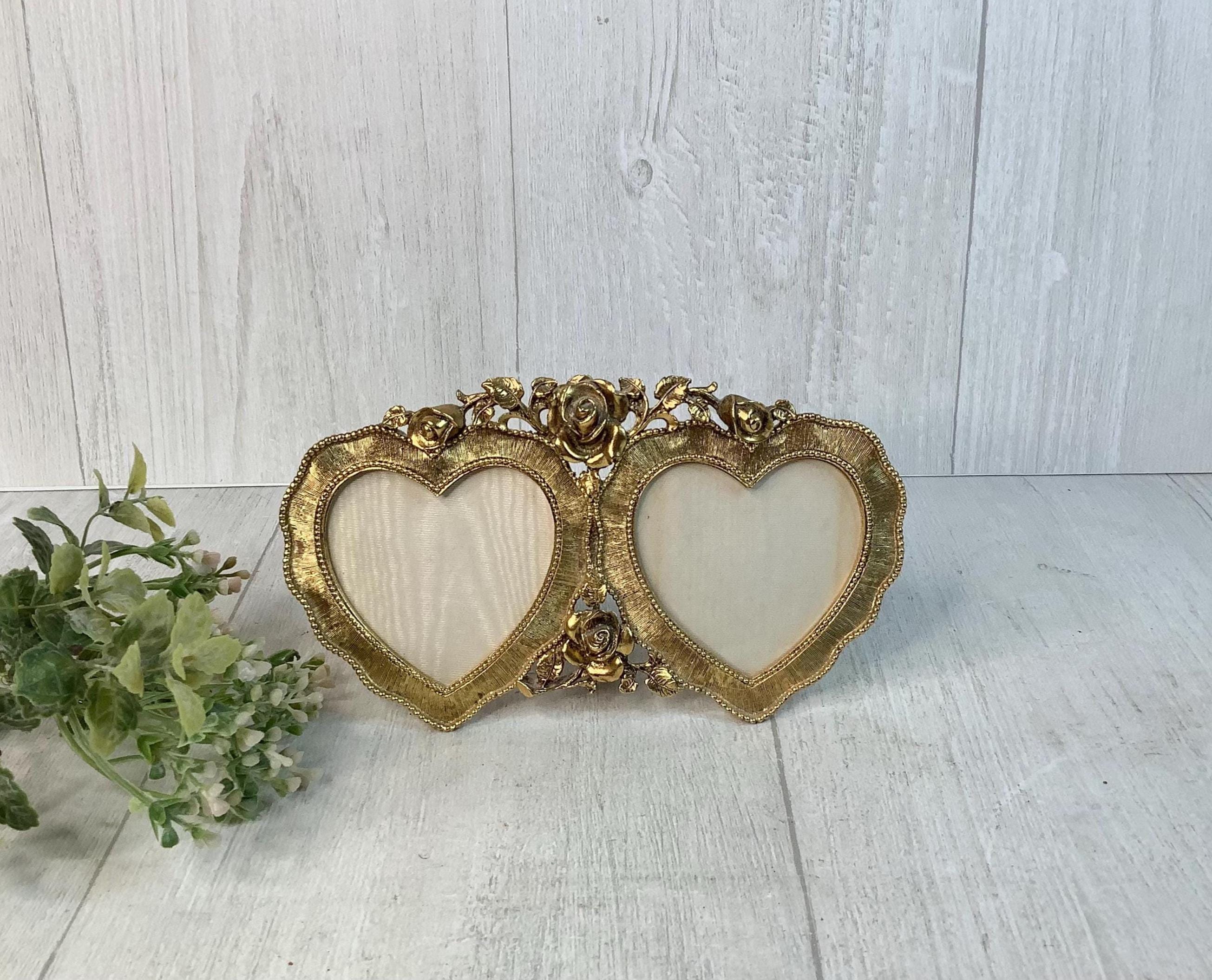 Vintage Double Heart Picture Frame - Etsy