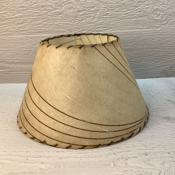 Vintage Fiberglass Lamp Shade/ Art Deco Style 12" Cone Shape Lamp Shade/ Mid Century/ Retro/ Boho/ Western