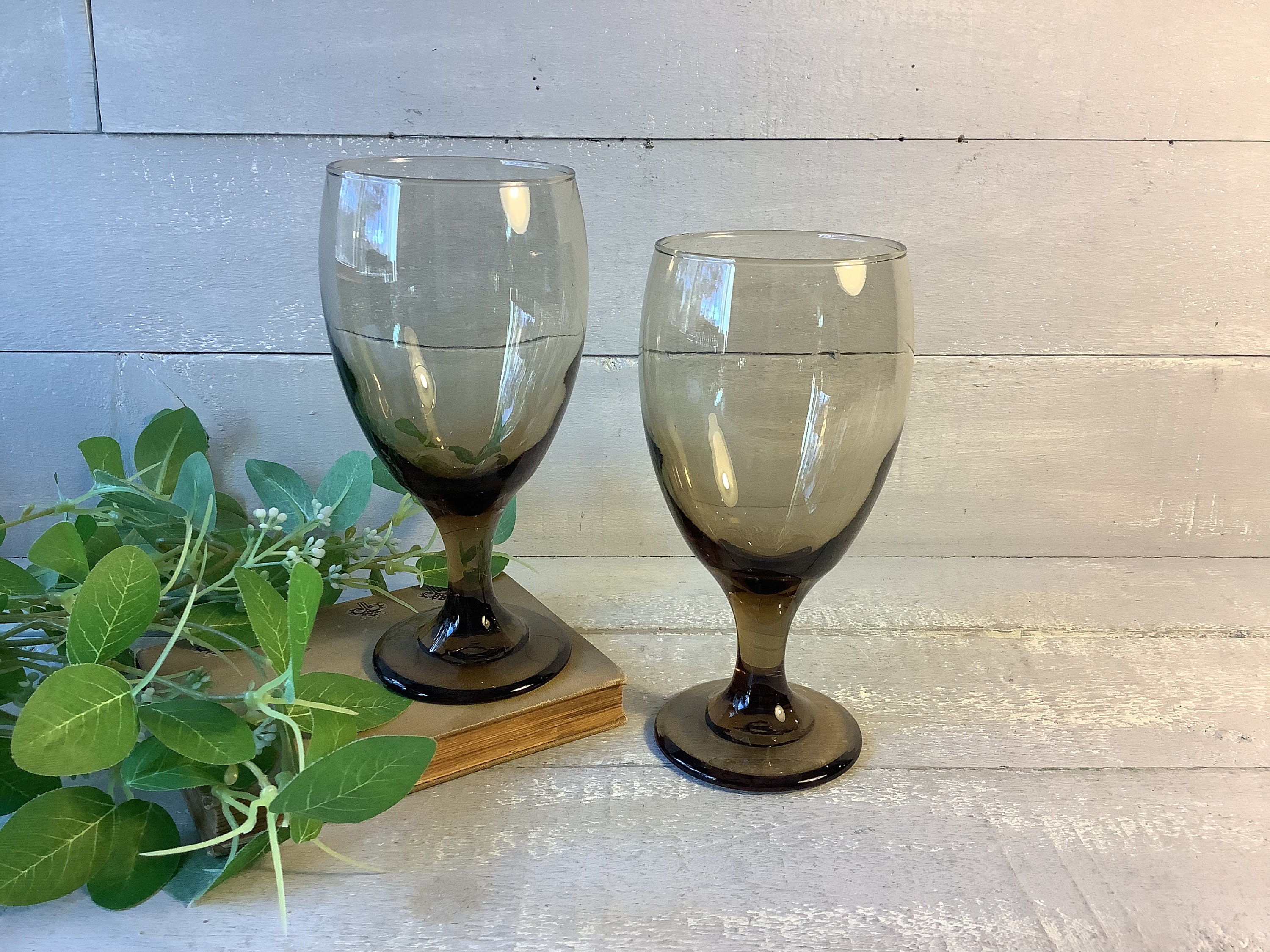 Smokey Modern Cut - Slanted Red Wine Glass