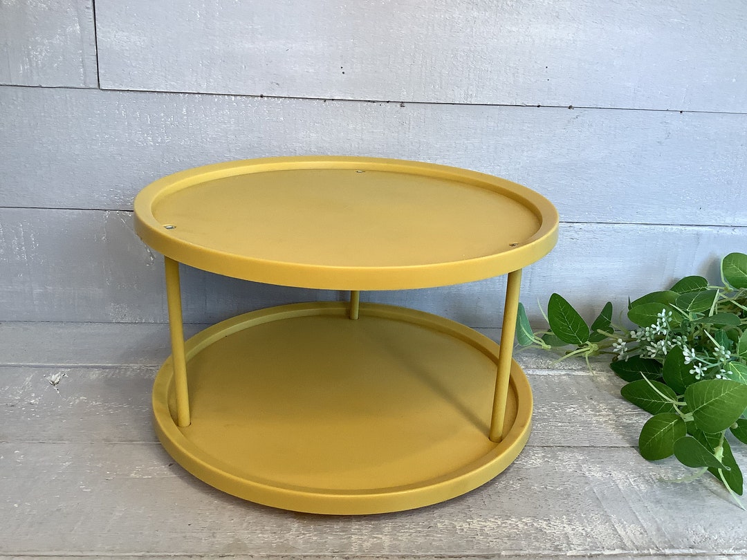 Vintage Rubbermaid Twotiered Lazy Susan Tray/ Plastic Etsy