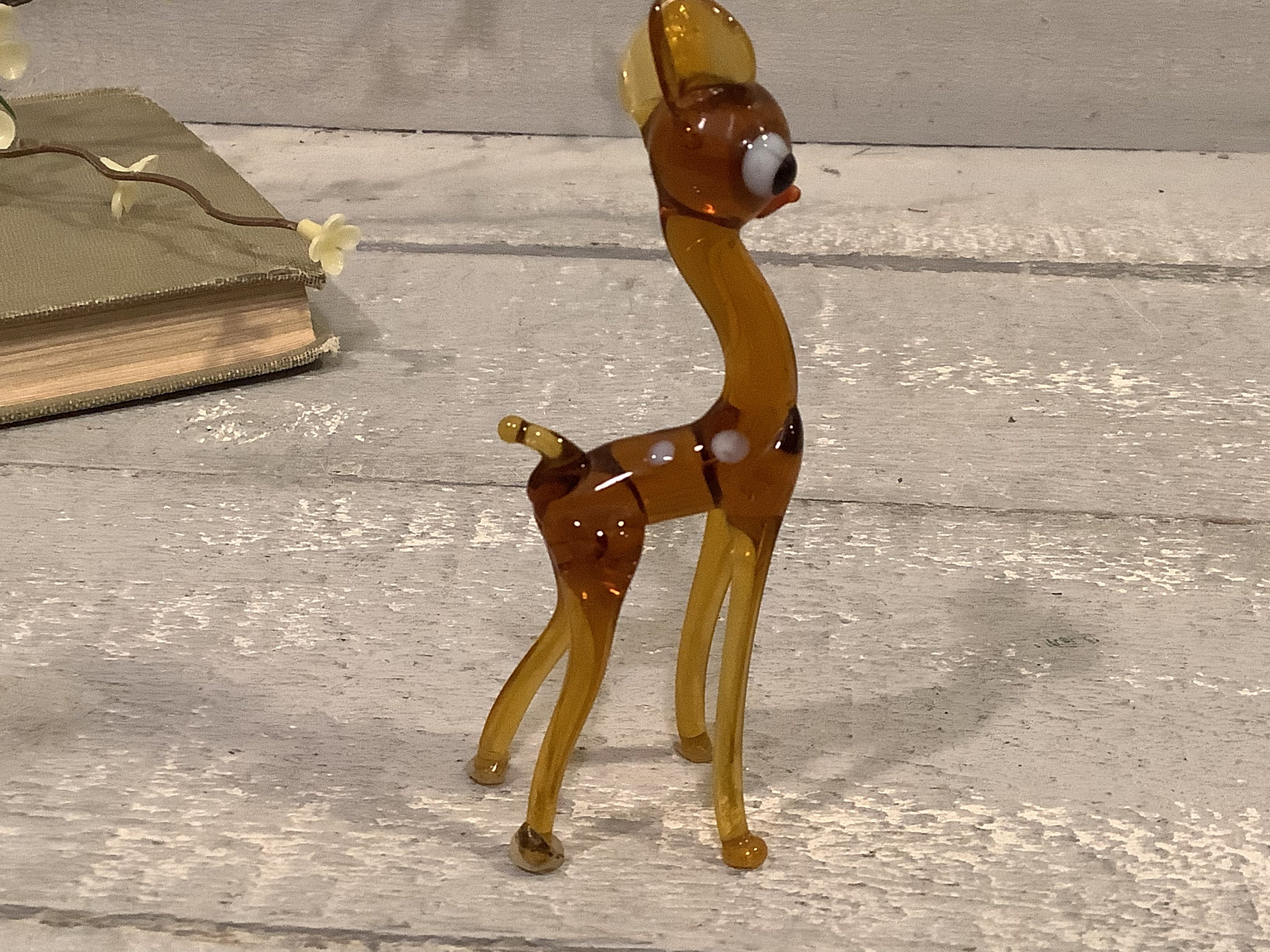 Vintage Pair of Small Murano Glass Deer Figurines/ Miniature Etsy