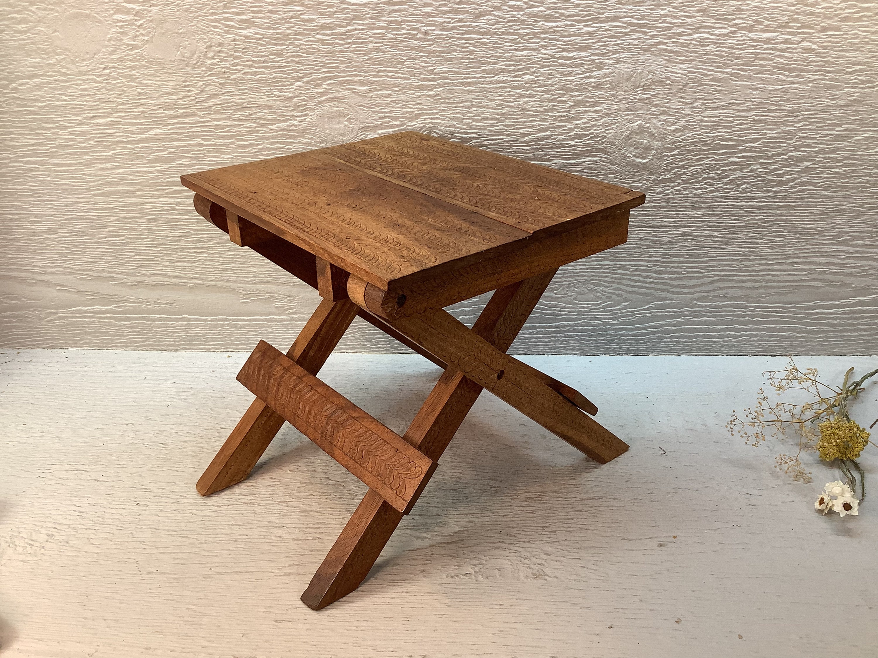Small wooden 2024 folding stool