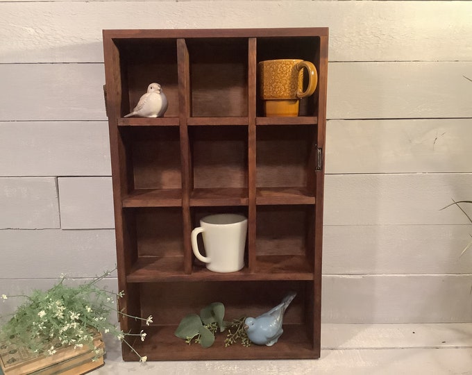 Vintage Wooden Cubby Shelf/ Large Wood Industrial Display Etsy