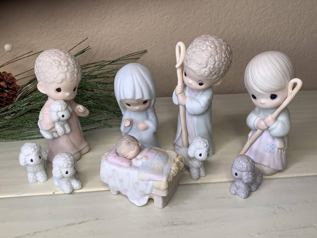 Vintage Precious Moments Come Let Us Adore Him Enesco 1986 Nativity Set