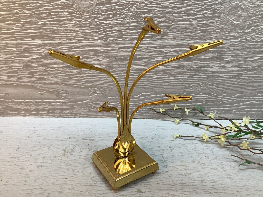 Vintage Gold Brass and Metal Memo Tree Desk Stand/ 1960 A&M Etsy