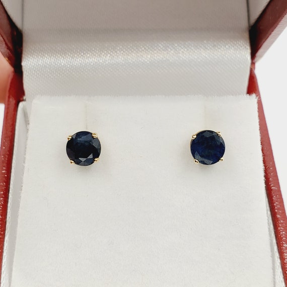 14K White Gold Genuine Blue Sapphire September Birthstone Earrings 14K White Gold Genuine Blue Sapphire September Birthstone Earrings