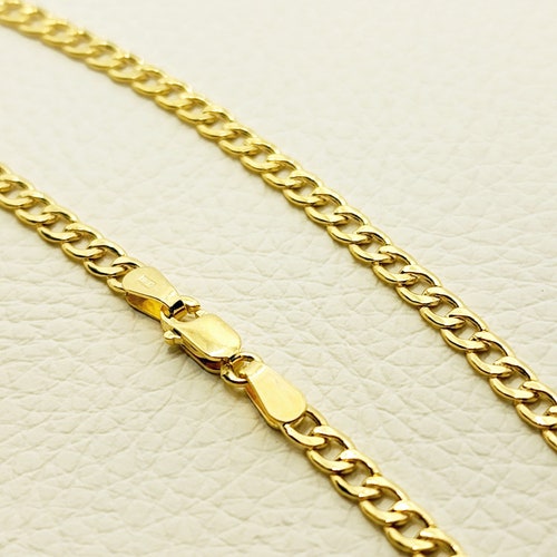 Gold Anklet | 10K Yellow Gold Curb Anklet, retailer 3.3 mm