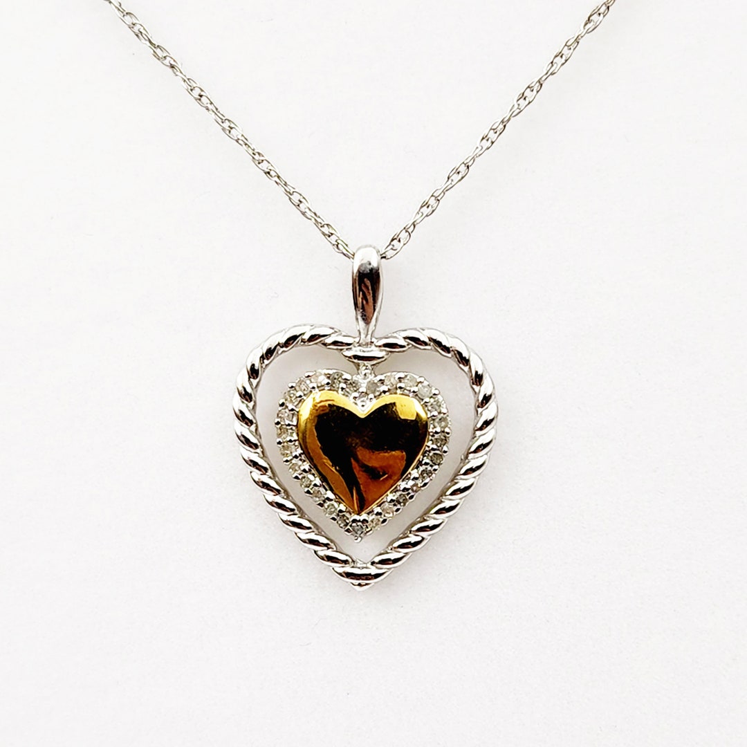 Collana con ciondolo - 18 carati Oro bianco - 1.21ct. tw. Diamante (Naturale) - Diamante