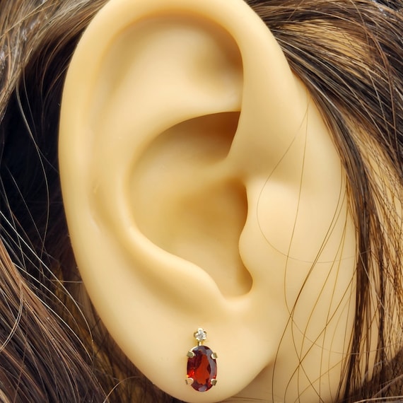 Garnet earrings 2024 14k gold