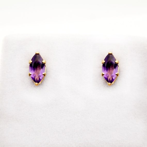 Yellow gold amethyst earrings best sale