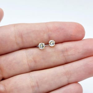 Aquamarine Earrings | 14K Yellow Gold Genuine Aquamarine 4x4mm Stud Earrings
