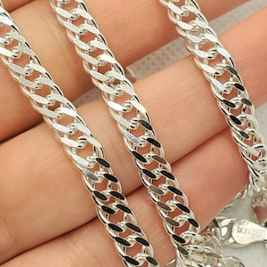 925 sterlingzilveren kinketting, 5,4 mm, 22 inch, massief zilveren zware ketting ketting voor mannen of vrouwen, eenvoudige alledaagse ketting van hoge kwaliteit