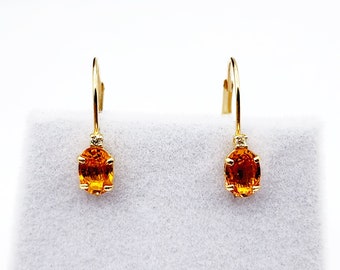Orecchini Oro giallo 585/14 kt Zirconia 6 mm