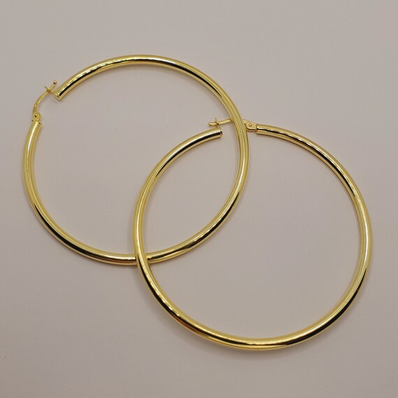 65mm 14k 2024 gold hoop earrings