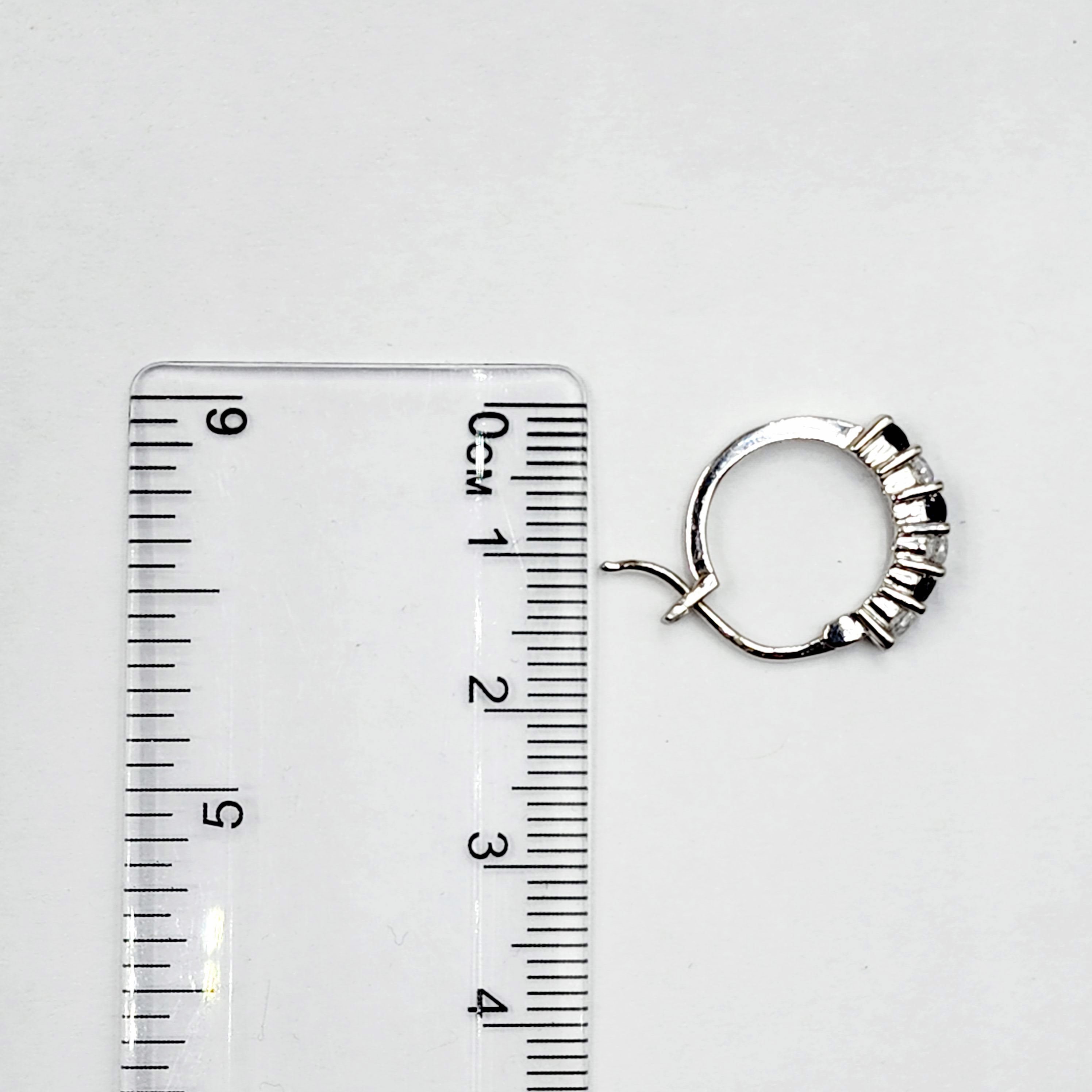 Orecchini A Cerchio In Argento Sterling 925 Con Zirconia Cubica – Placcati Rodio, 15 Mm - 2