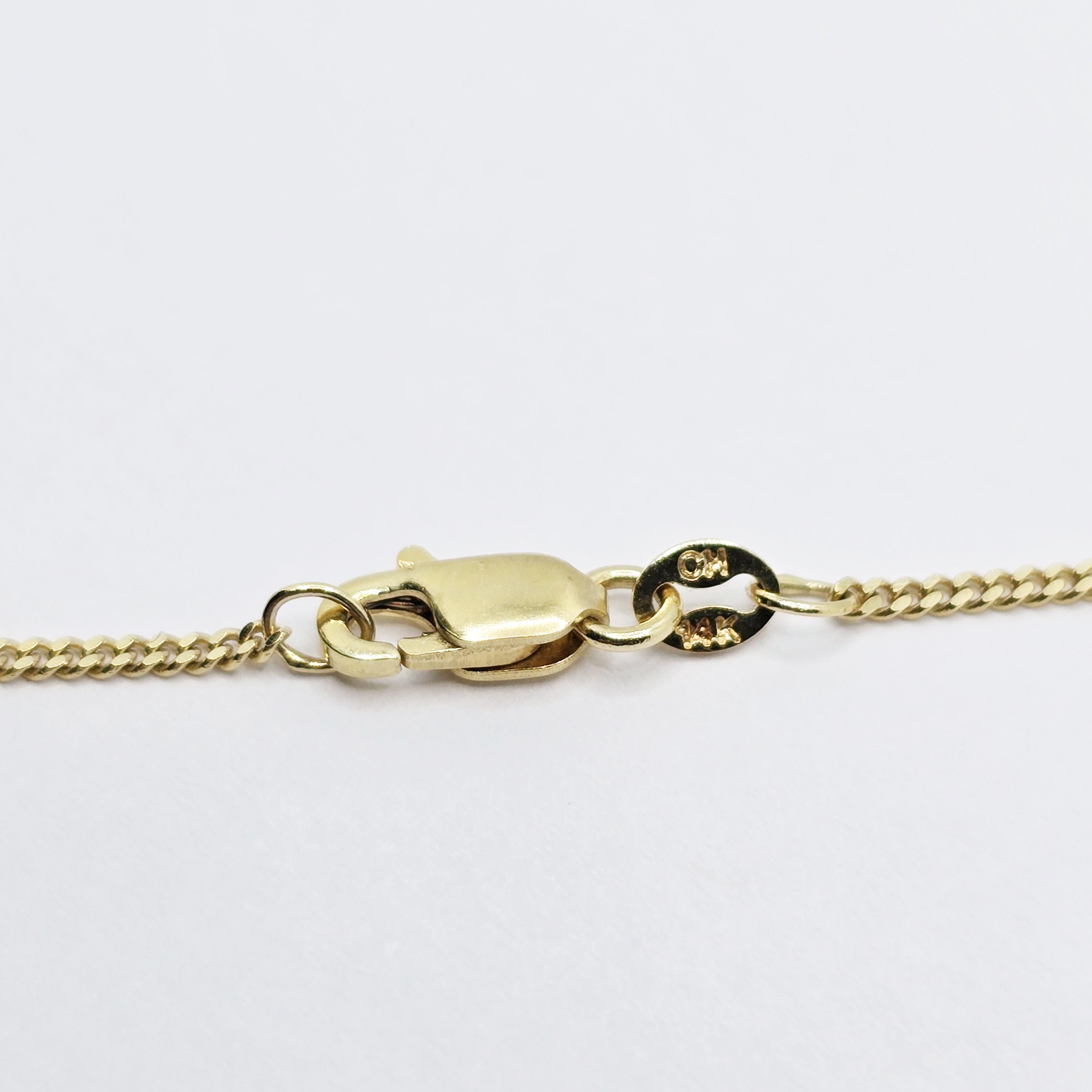 10K Yellow Gold .42 mm Carded Curb Chain 16 Inch