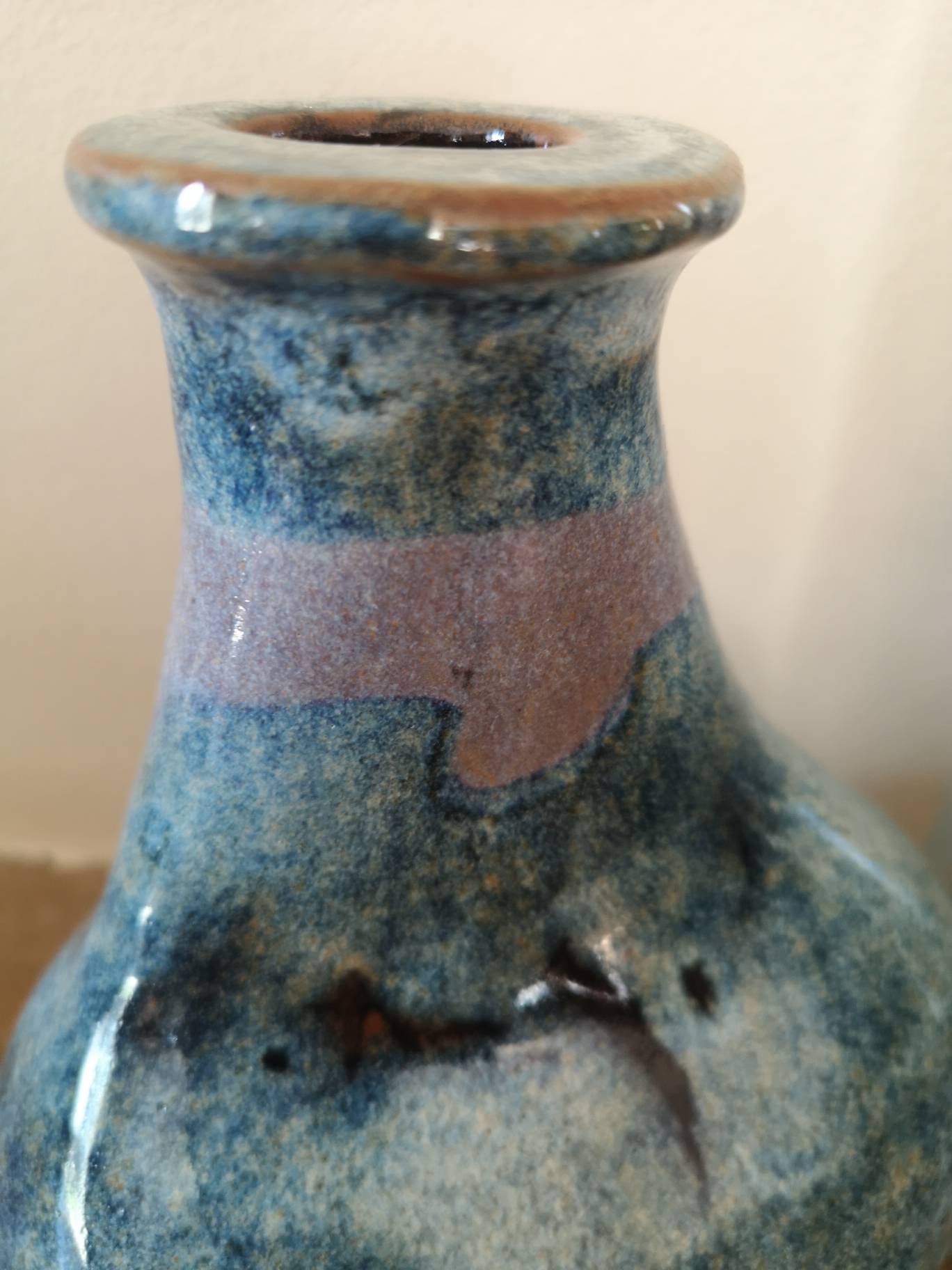 Vase Artisanal Bleu Céramique