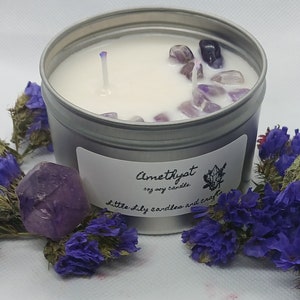 Amethyst hand poured soy candles and wax melts