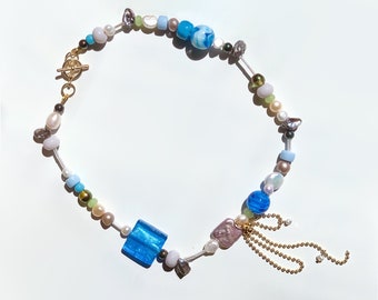 Crystal Cascade - Beaded Necklace