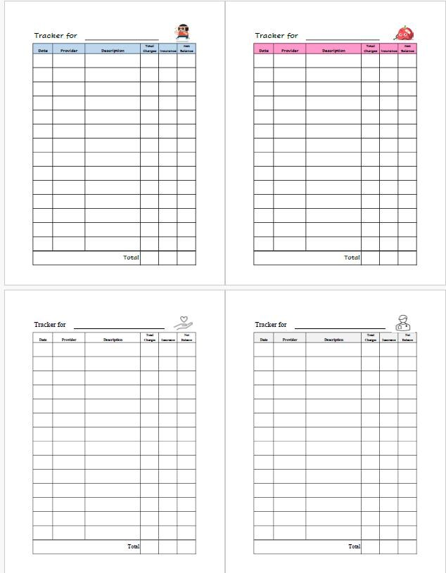 Printable Medical Bill Tracker With Six Different Designs - Etsy