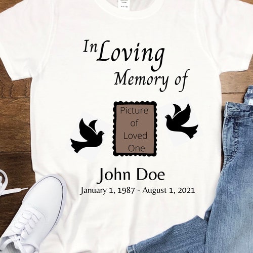 In Loving Memory. R.I.P Custom Shirt Front & Back - Etsy