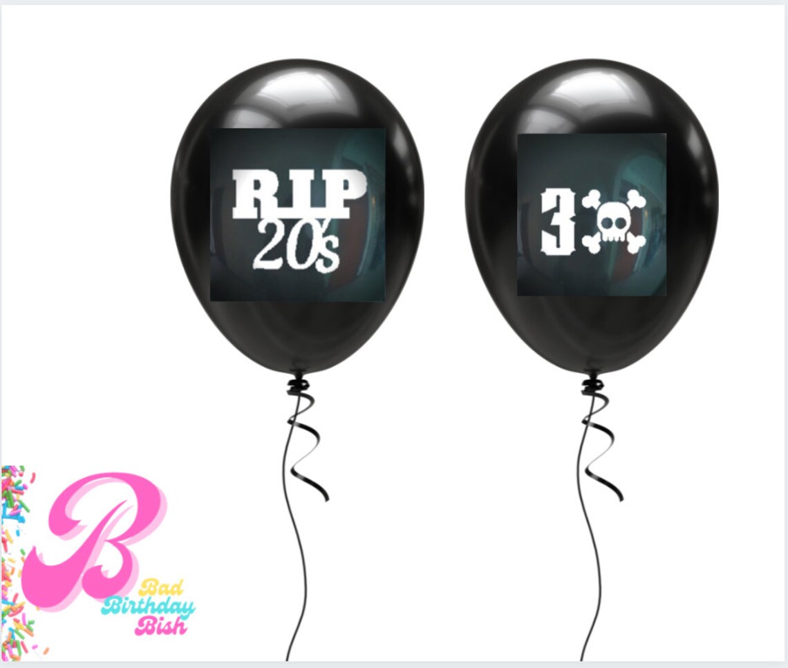 RIP 20s Funeral for My Youth Death to My 30's Set of 12 Balloons - Etsy